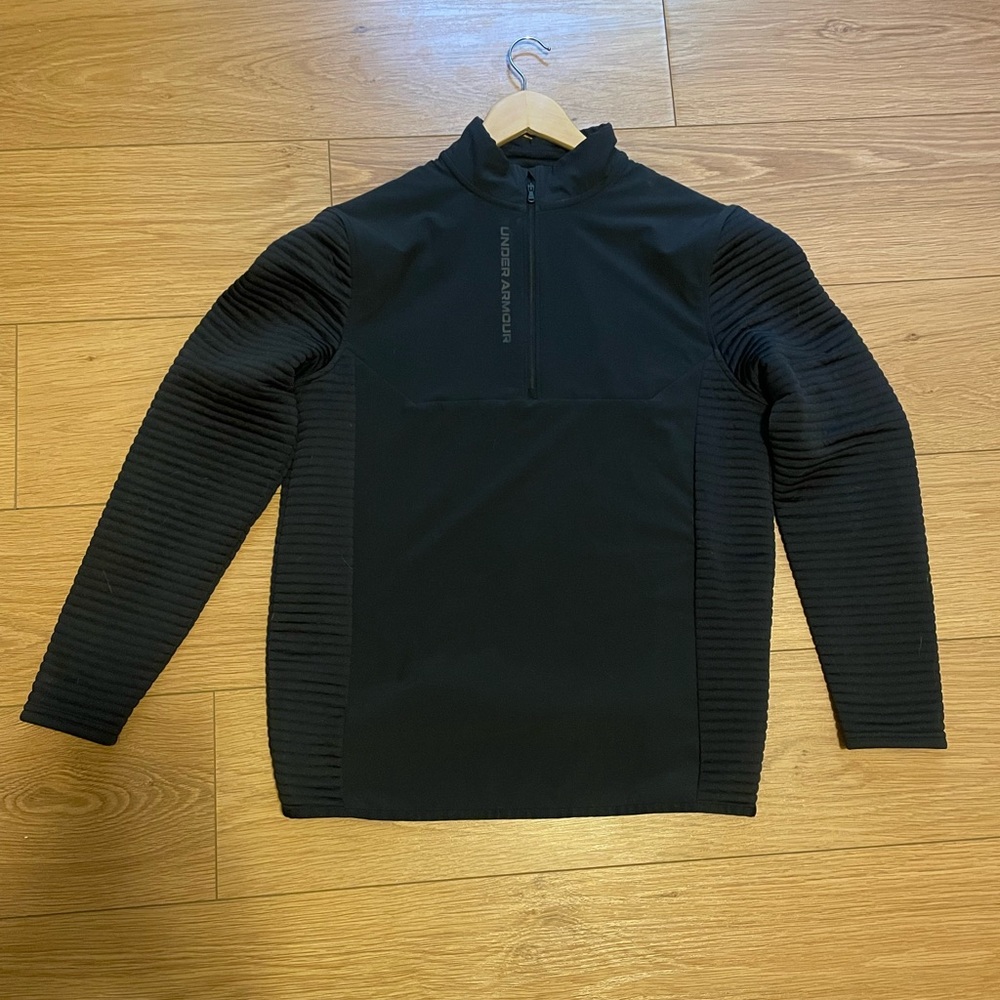 Mens Black Medium Under Armor Golf 1/4 Zip
